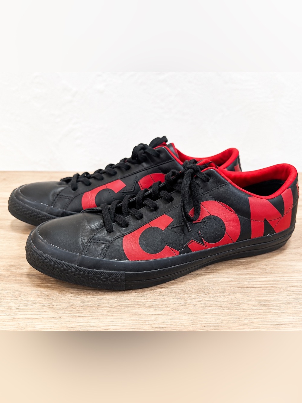 Converse One Star Ox Leather Black/Red Men’s 11.5